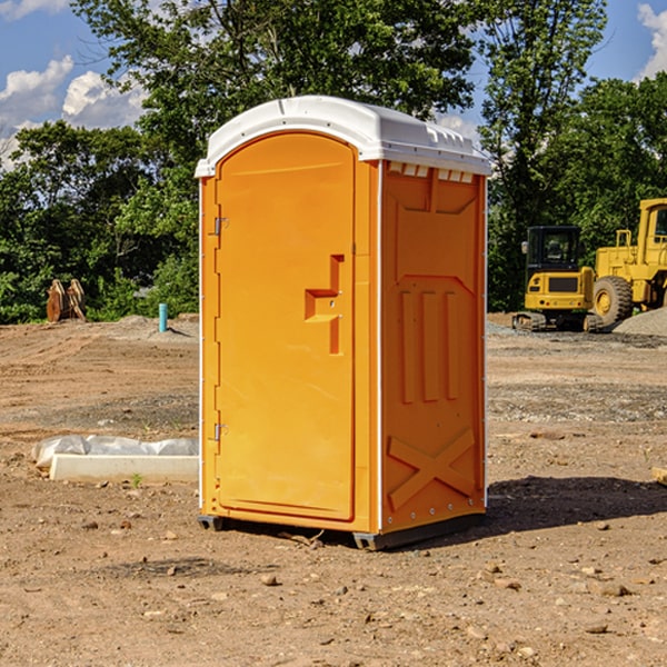 how often are the porta potties cleaned and serviced during a rental period in Jordan Hill LA